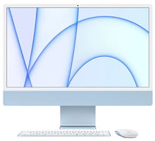 view Apple iMac with Retina 24 Inch M1 8C/7G 8GB RAM 256GB SSD All-in-One Desktop with macOS - Blue