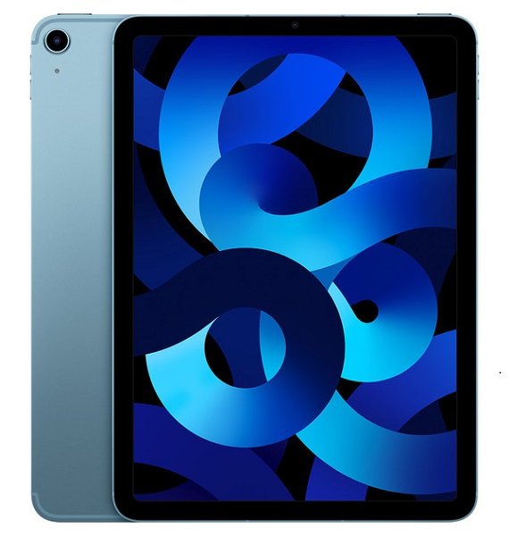 Apple iPad Air (5th Gen) 10.9 Inch M1 8GB RAM 64GB  Wi-Fi and Cellular Tablet with iPadOS 15 - Blue