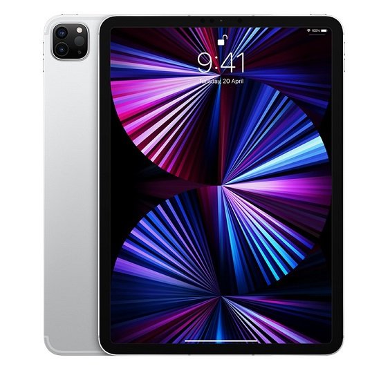 Apple iPad Pro (3rd Gen) 11 Inch M1 8GB RAM 512GB Wi-Fi + Cellular Tablet with iPadOS 14 - Silver
