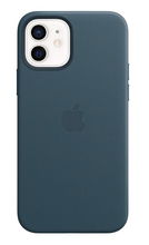 view Apple Leather MagSafe Case for iPhone 12 & iPhone 12 Pro - Baltic Blue