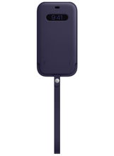 view Apple iPhone 12 Pro Max Leather Sleeve with MagSafe - Deep Violet