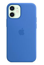 view Apple Silicone Case with MagSafe for iPhone 12 Mini - Capri Blue