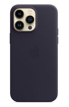 view Apple Leather Case with MagSafe for iPhone 14 Pro Max - Ink