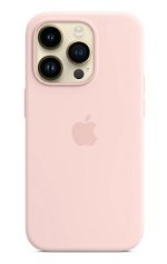 Apple Silicone Case with MagSafe for iPhone 14 Pro - Chalk Pink