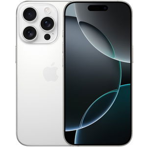 Apple iPhone 16 Pro A18 128GB Phone with iOS 18 - White Titanium
