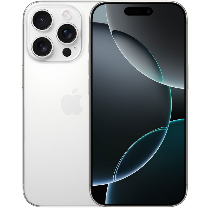 Apple iPhone 16 Pro A18 128GB Phone with iOS 18 - White Titanium