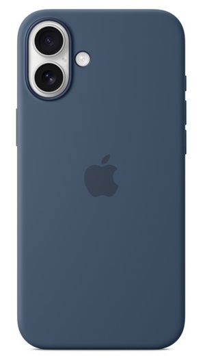 Apple Silicone Case with MagSafe for iPhone 16 Plus - Denim
