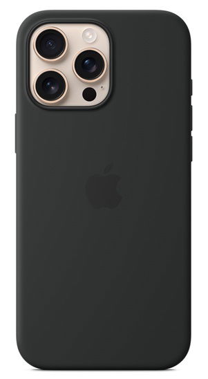 Apple Silicone Case with MagSafe for iPhone 16 Pro Max - Black