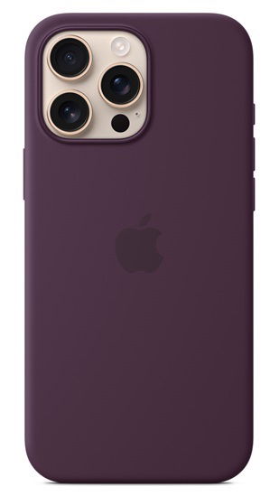 Apple Silicone Case with MagSafe for iPhone 16 Pro - Plum