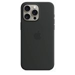 Apple Silicone Case with MagSafe for iPhone 15 Pro Max - Black