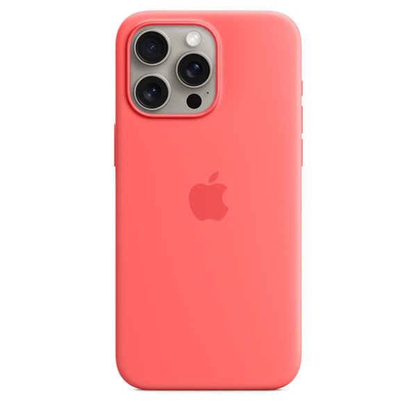 Apple Silicone Case with MagSafe for iPhone 15 Pro Max - Guava