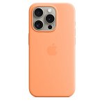 Apple Silicone Case with MagSafe for iPhone 15 Pro - Orange Sorbet