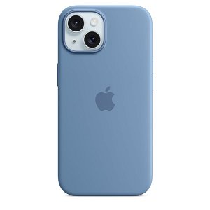 Apple Silicone Case with MagSafe for iPhone 15 - Winter Blue