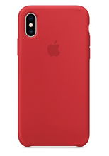 view Apple Silicone Case for iPhone XS - (Product) Red