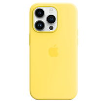 view Apple Silicone Case with MagSafe for iPhone 14 Pro - Canary Yellow