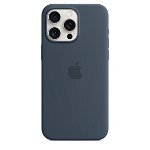 Apple Silicone Case with MagSafe for iPhone 15 Pro Max - Storm Blue