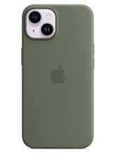 view Apple Silicone Case with MagSafe iPhone 14 - Olive