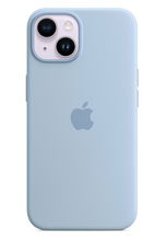 view Apple Silicone Case with MagSafe iPhone 14 - Sky