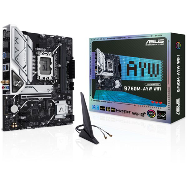 ASUS B760M-AYW WIFI LGA1700 mATX RGB Wi-Fi Motherboard