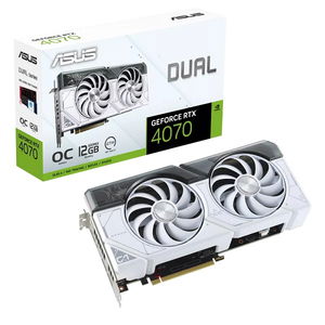 ASUS Dual GeForce RTX 4070 12GB GDDR6X White OC Nvidia Video Card - HDMI, Display Port