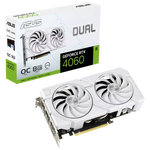 ASUS DUAL-RTX4060-O8G-EVO-WHITE 8GB GDDR6 NVIDIA Video Card - HDMI, DisplayPort