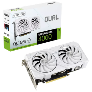 ASUS DUAL-RTX4060-O8G-EVO-WHITE 8GB GDDR6 NVIDIA Video Card - HDMI, DisplayPort