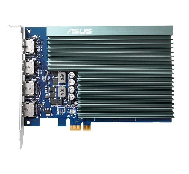 Asus GT730-4H-SL-2GD5 GeForce GT 730 2GB GDDR5 Graphics Card with 4 HDMI ports & Passive Cooling