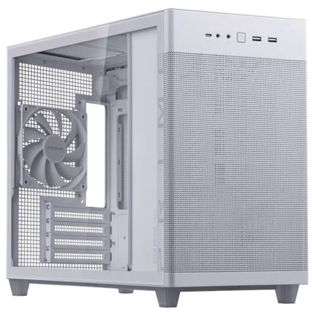 ASUS Prime AP201 Tempered Glass Micro ATX Case with No PSU - White