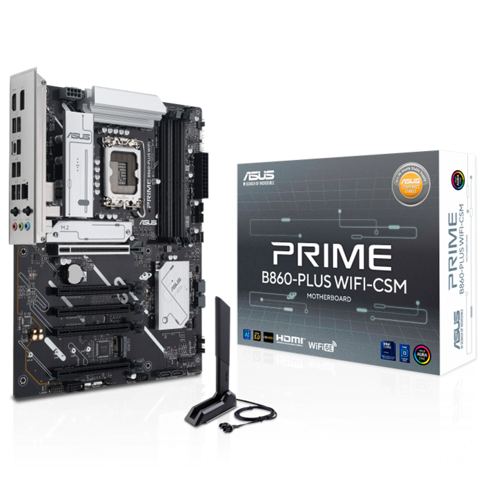 ASUS PRIME B860-PLUS WIFI-CSM Intel LGA1851 B860 ATX Wi-Fi Motherboard