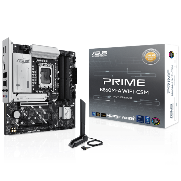 ASUS PRIME B860M-A WIFI-CSM Intel LGA1851 B860 mATX Wi-Fi Motherboard