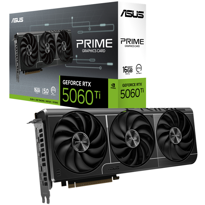 ASUS PRIME-RTX5060TI-16G 16GB GDDR7 NVIDIA Graphics Card - HDMI, DisplayPort
