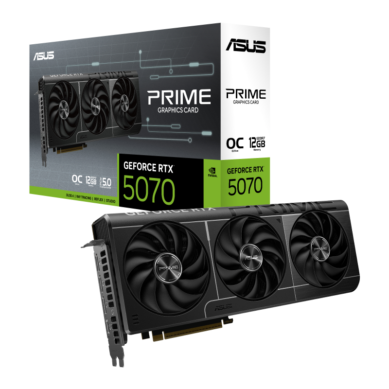 ASUS PRIME-RTX5070-O12G 12GB GDDR7 Graphic Card - HDMI, DisplayPort