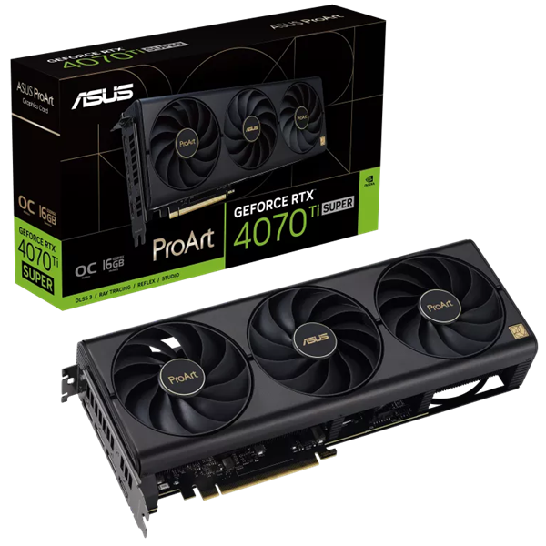 ASUS PROART-RTX4070TIS-O16G 16GB GDDR6X Graphic Card - HDMI, DisplayPort