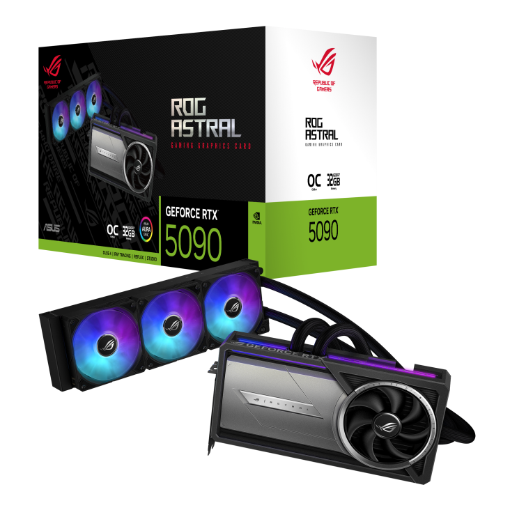 ASUS ROG Astral LC GeForce RTX 5090 32GB GDDR7 OC Edition Gaming Graphic Card - HDMI, DisplayPort