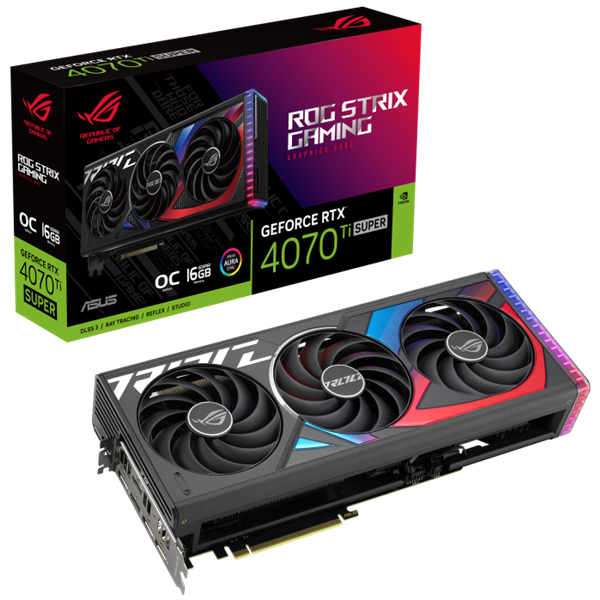 ASUS ROG-STRIX-RTX4070TIS-O16G-GAMING 16GB GDDR6X Graphic Card - HDMI, DisplayPort