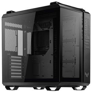 ASUS TUF Gaming GT502 Tempered Glass Mid Tower Case with No PSU - Black + FREE PC Cooling Fan