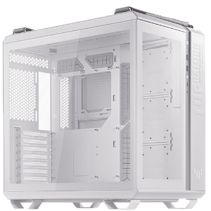 ASUS TUF Gaming GT502 Tempered Glass Mid Tower Case with No PSU - White + FREE PC Cooling Fan