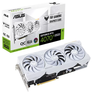 ASUS TUF-RTX4070TIS-O16G-WHITE-GAMING 16GB GDDR6X Graphic Card - HDMI, DisplayPort