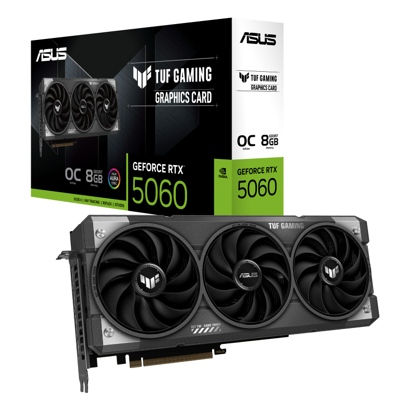 ASUS TUF-RTX5060-O8G-GAMING 8GB GDDR7 Graphic Card - HDMI, DisplayPort