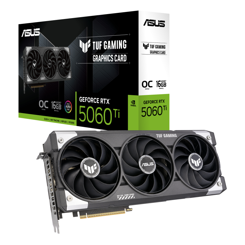 ASUS TUF-RTX5060TI-O16G-GAMING 16GB GDDR7 NVIDIA Graphics Card - HDMI, DisplayPort