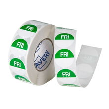 view Avery 24mm Friday Round Label Green/White - 1000 Labels