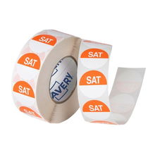 view Avery 24mm Saturday Round Label Orange/White - 1000 Labels