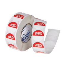 view Avery 24mm Wednesday Round Label Red/White - 1000 Labels