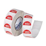 Avery 24mm Wednesday Round Label Red/White - 1000 Labels