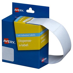 Avery 24mm x 49mm Removable Dispenser Label White - 325 Labels
