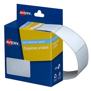 Avery 35mm x 49mm Removable Dispenser Label White - 220 Labels