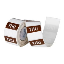 view Avery 40mm Thursday Square Label Brown/White - 500 Labels