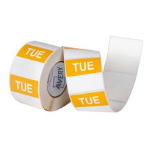 view Avery 40mm Tuesday Square Label Yellow/White - 500 Labels