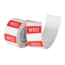 view Avery 40mm Wednesday Square Label Red/White - 500 Labels