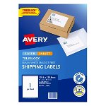Avery TrueBlock L7167 White Laser Inkjet 199.6 x 289.1 mm Internet Shipping Label - 10 Sheets